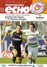 Sportfreunde Siegen - Dynamo Dresden (Stadionzeitung vom 02.10.2005)