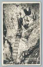 Rock Climbing Ladder Man RPPC