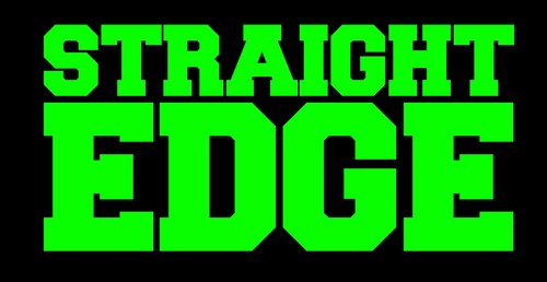 Straight edge aufkleber sxe - straight,