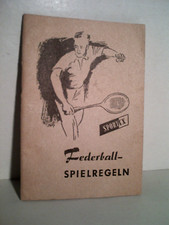ca. 60er Jahre: kleines Heftchen: Sportex Federball Spielregeln