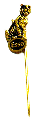 Esso tiger 1960s pin - esso,
