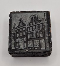 GROSSER ALTER STEMPEL - GEBÄUDE / HAUS / STADT - HOLZ / METALL - SELTEN