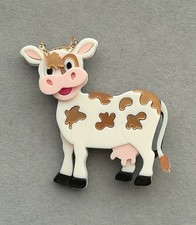 Kuh Brosche Acryl Milchkuh