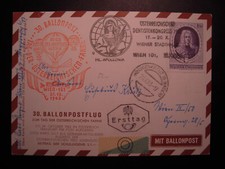 Österreich 30. Ballonpost zum Tag der Österreichischen Fahne