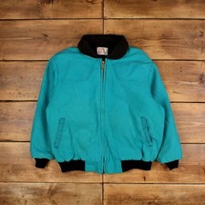 Vintage Saddle King Western Workwear Jacke XL 80er Santa Fe Bomber blau