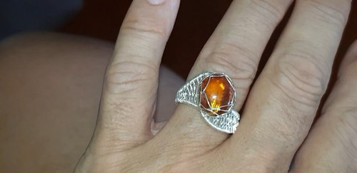 Mexican cantera amber - amber, fire