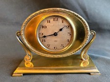 Antike Jugendstil Schreibtischuhr, 8 Tage Werk ~ 1900!