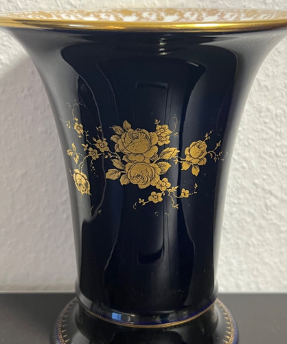 Vase kobaltblau mit - vase,
