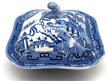 Antike COPELAND englische Terrine, Deckelschale blau weiß china Keramik 19 Jhd
