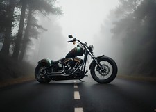 Motorrad Kunstdruck Biker