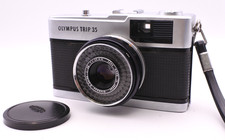 [N NEUWERTIG GEWARTET] Olympus Trip 35 analoge 40 mm f/2,8 Kamera rote Flagge...