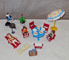 Playmobil Möbel für Terrasse  Gartenmöbel  Grill Terrassenmöbel Haus  Familie