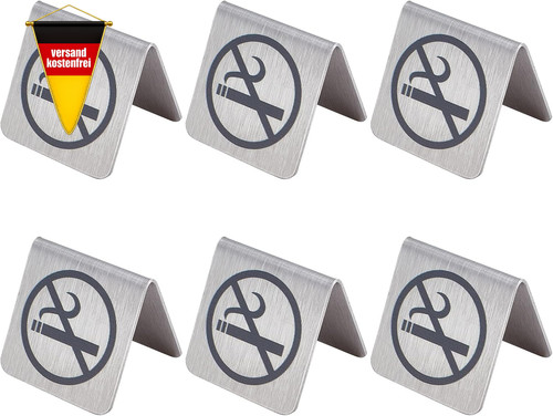 Edelstahl nichtraucher schild - edelstahl, nichtraucher-schild
