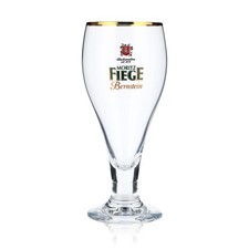 Moritz Fiege Bier Glas 0,3l Biergläser Pokalglas dicker Stiel Goldrand