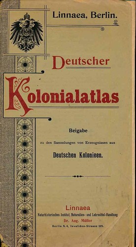 Deutscher kolonialatlas - deutscher,