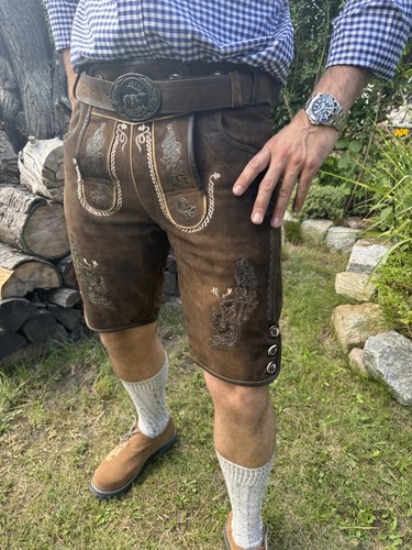 Herren lederhose kurz - kurz, 1/2