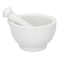 Mörser mit Stößel und Ausguss Kräutermörser Küchenmörser Porzellan10x10,5x6,5cm