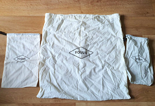 Drei stoffbeutel von fossil - drei,