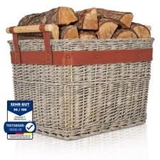 OAKAGE® Holzkorb Kaminholz aus Weide Kaminholzkorb Feuerholzkorb Brennholzkorb
