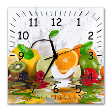 BM Wanduhr 30 cm x 30 cm  leises Uhrwerk Funkuhrwerk Küchenuhr Obst 9278-1a SZ