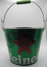 Heineken Bier Bierkühler Metall Eimer mit Flaschenöffner