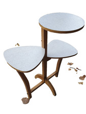 50er Nientisch Blumenbank Krakelee,Pflanzen Etagere Resopal Tisch mid century