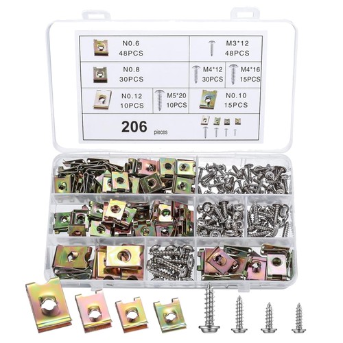 Blechmuttern schrauben set - blechmuttern,
