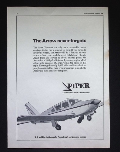 Original 1968 reklame piper - 1968,