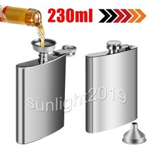 2x Edelstahl Flachmann