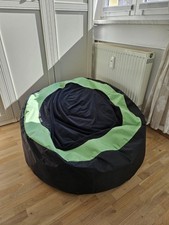 Sitzsack 110cm x 35cm Schwarz Grün Für Jugendliche und Erwachsene