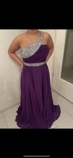Abendkleid Lila Satinstoff