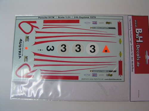 Decals für den porsche - decals, 1:24