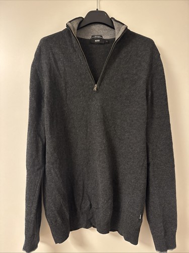 Boss black pulli zipperl - black,