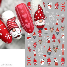 3D Nagel Sticker Nail Art Weihnachten Xmas Selbstklebend Aufkleber Glitzer
