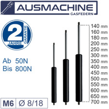 Gasdruckfeder Länge 140mm -