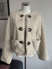 Zara Lammfell Fall Jacke Weiß