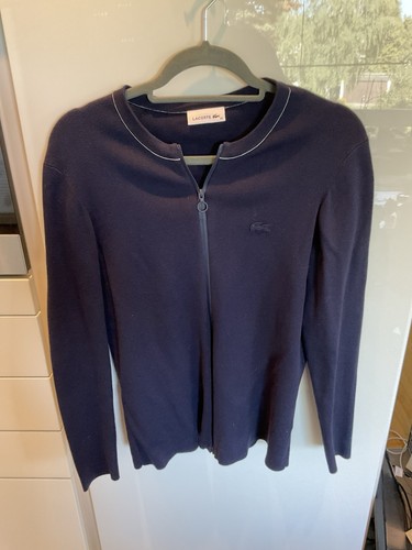 Lacoste strickjacke blau basic - lacoste,
