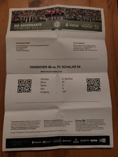 Used Sammler VIP Ticket 2.Bundesliga 2025/26 Hannover 96 vs FC Schalke 04 E-tix