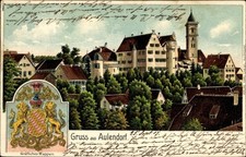 Wappen Litho Aulendorf in Württemberg,  Stadtansicht - 10641368