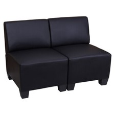 Modular 2-Sitzer Sofa Couch Lyon, Kunstleder, ohne Armlehnen