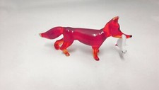 Glastier Fuchs mit Gans  Lauscha Handarbeit vom Glasbläser freigeformt
