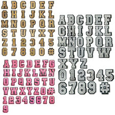 Buchstaben und Zahlen Alphabet Jibbitz Kroko Schuh Charms Finish schwarz gold pink