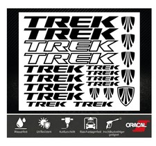 Trek aufkleber set schwarz - trek,