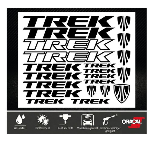 Trek aufkleber set schwarz - aufkleber,