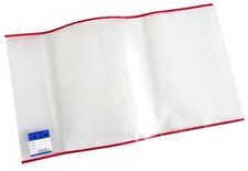 Buchhülle Buchumschlag mit rotem verstärktem Rand versch. Größen