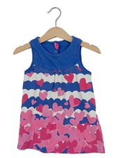 Desigual Kinder Sommerkleid Mädchen Gr. 80 Herz Muster Baumwolle