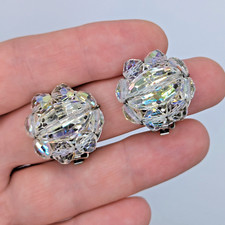 Vintage Ohrclips Glasperlen