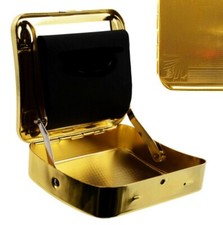 Zigarettendrehmaschine Tabakdose GOLDIN Rollbox METALL Stopfer ZigarettenDreher