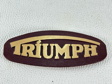 Triumph TWN BDG B 350 250 200 125 Emblem Tank Tankemblem dunkelrot gold