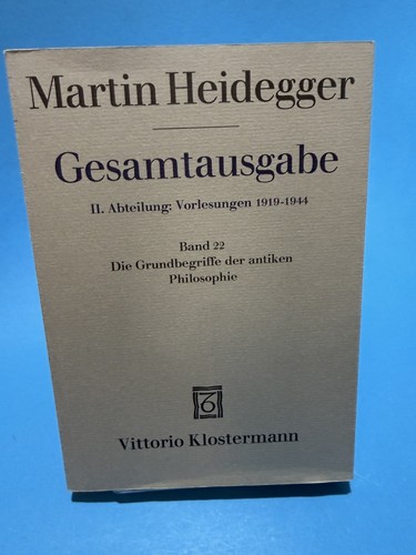 Martin heidegger gesamtausgabe - martin,